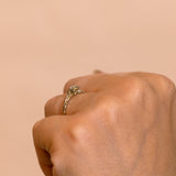 Spread Branch Engagement Ring with White Diamond