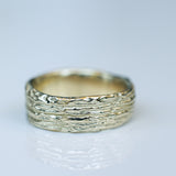 Gold Ring with Straight-Edged Kernel Texture