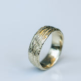 Gold Ring with Straight-Edged Kernel Texture