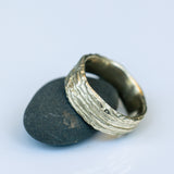 Gold Ring with Straight-Edged Kernel Texture