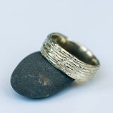 Gold Ring with Straight-Edged Kernel Texture