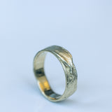 Gold Ring with Overlapping Leaf Design