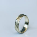 Gold Ring with Overlapping Leaf Design