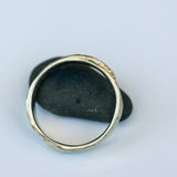 Gold Ring with Overlapping Leaf Design