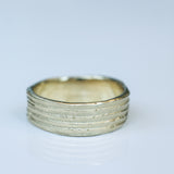 Arranged Striped Coal Texture Ring