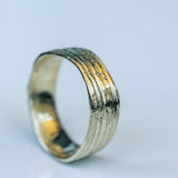 Arranged Striped Coal Texture Ring