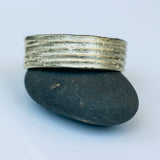 Arranged Striped Coal Texture Ring