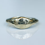 Raw Gold Signature Ring with Textured Finish
