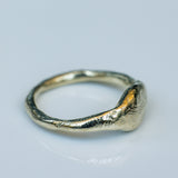 Raw Gold Signature Ring with Textured Finish