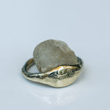Raw Gold Signature Ring with Textured Finish