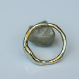 Raw Gold Signature Ring with Textured Finish