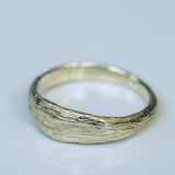 Raw Tapered Ring with Branch Texture
