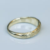 Raw Tapered Ring with Branch Texture
