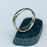 Raw Tapered Ring with Branch Texture