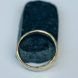 Raw Tapered Ring with Branch Texture