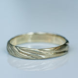 Gold Ring with Ripple Texture