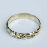 Gold Ring with Ripple Texture