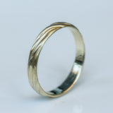 Gold Ring with Ripple Texture