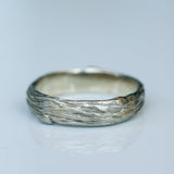 Thick Tree Trunk Wedding Ring