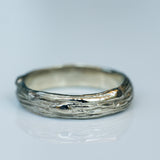 Thick Tree Trunk Wedding Ring