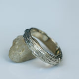 Thick Tree Trunk Wedding Ring