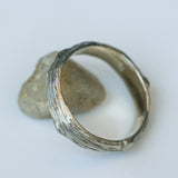 Thick Tree Trunk Wedding Ring