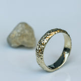 Gold Ring with Reef Coral Texture