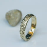Gold Ring with Reef Coral Texture