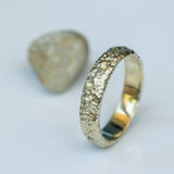 Gold Ring with Reef Coral Texture