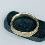Sponge Texture Gold Ring