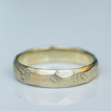 Chubby Faceted Gold Wedding Ring
