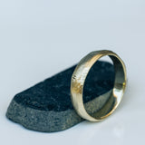 Chubby Faceted Gold Wedding Ring