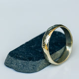 Chubby Faceted Gold Wedding Ring