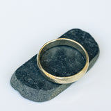 Chubby Faceted Gold Wedding Ring