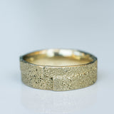 Gold Ring with Overlapping Texture