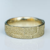 Gold Ring with Overlapping Texture