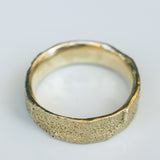 Gold Ring with Overlapping Texture