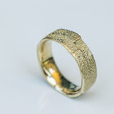 Gold Ring with Overlapping Texture