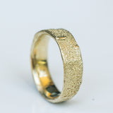 Gold Ring with Overlapping Texture