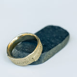 Gold Ring with Overlapping Texture