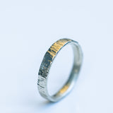 Striped Gold Wedding Ring