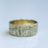 Gold Ring with Vein-Like Texture