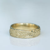 Sponge Texture Gold Ring