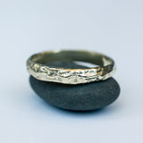 Slim Sand Textured Ring