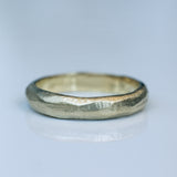 Raw Faceted Thick Gold Ring
