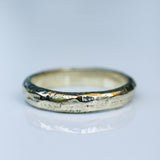 Raw Faceted Thick Gold Ring