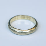 Raw Faceted Thick Gold Ring