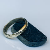Raw Faceted Thick Gold Ring