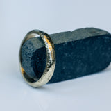 Raw Faceted Thick Gold Ring
