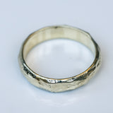 Chubby Faceted Half-Round Gold Ring